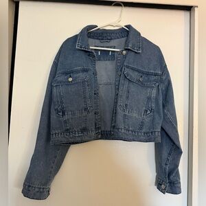 Womens cropped denim jacket